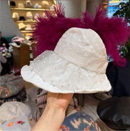 Wide Brim Hats 202305-xx Chic Drop Summer Young Girl Lace Cotton Embroidered Flowers Lady Sun Hat Women Visors Cap