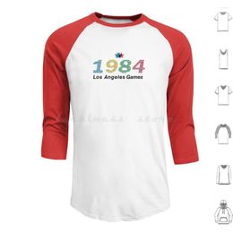 Men's Hoodies Los Angeles 1984 Inspired Logo 2024 Long Sleeve Tokyo La 1980S Retro Nostalgia Athlete Athletic