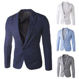 Mens Suits Blazers Autumn Blazer Suit 8 Colours male business Jackets Coat Fashionable whiteblackgrey M3XXXL 230731