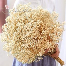Decorative Flowers Wreaths 40g80g Dried Baby Breath Bouquets Colourful Natural Dry Flower White Gypsophile For Wedding Decoration Nordic Home Decor 230731