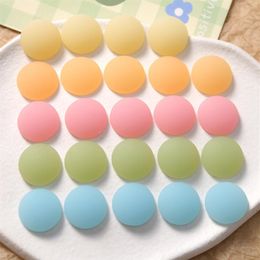Spring style 100pcs lot 19mm Colour matte geometry rounds shape flatback resin cabochon beads diy Jewellery earring hair accessory260x