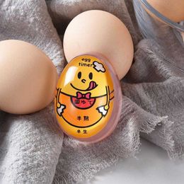 Timers Egg Timer Food Grade Egg Thermometer No Safe Boiled Egg Timer Silicone Soft Hard Boiled Egg Timer Kitchen Gadget