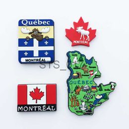 Fridge Magnets Montreal Quebec Canada fridge sticker Local Culture Tourism Memorial Decorative Crafts Magnetic PVC Plastic Refrigerator Magnets x0731