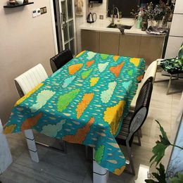 Table Cloth Rectangular Tablecloths Cactus Print Tablecloths Party Decoration Impermeable Wedding Decoration Table R230731