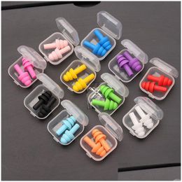 Other Bath Toilet Supplies Sile Earplugs Bathroom Swimmers Soft And Flexible Ear Plugs For Shower Travelling Slee Reduce Noise Plu Dh5Q6