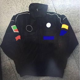 F1-Rennwagen-Fankleidung im europäischen und amerikanischen Stil, Jacke aus Baumwolle, Herbst- und Winterkleidung, voll bestickt, Motorradfahren, 214D