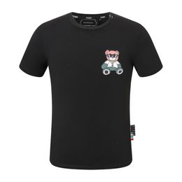 pleinxplein pp Men's T-Shirts Original design Summer shirt plein T-shirt pp cotton rhinestone skulls pattern shirt short sleeve 134 black Colour