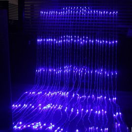 3x3M 320LED Water curtain lights Waterfall Waterproof Meteor Shower Rain LED String Lights For Holiday Light Wedding Christimas Pa252a