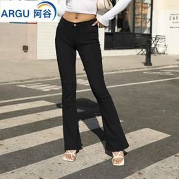 Women's Jeans Flare Pants Women Vintage Denim Ladies High Waist Fashion Stretch Pocket Trousers Wide Leg Y2k