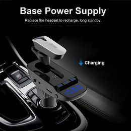 ER9 Car MP3 Player Bluetooth Headset 2 In 1 FM Transmitter Bluetooth Hands- Speakerphone Line Audio Input for All Smartphones272d