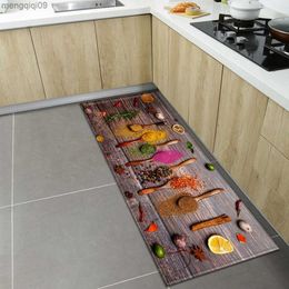 Carpets Spices Kitchen Mat Home Entrance Doormat Hallway Balcony Bathroom Anti-Slip Rug Bedroom Living Room Floor Decor Carpet Alfombra R230731