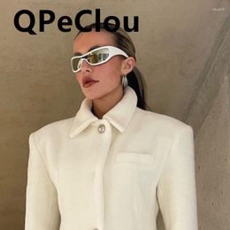 Sunglasses 2023 Fashion Y2K Women Vintage Punk One Piece Goggles Female Ins Driving Mirror Sun Glasses