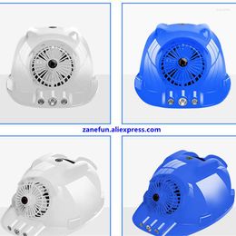 Solar Fan Cap ABS With Thermomete Compass 3 LED Strong Light 4-Gear12000mAh Outdoor Work Bump Panel Hard Hat