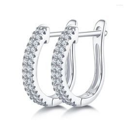 Hoop Earrings SGARIT Jewellery 0.28CT Moissanite S925 Silver Fashion Classic Women Diamond