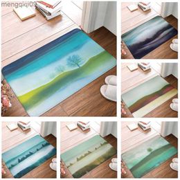 Carpets 40x60cm Nature Scenery Prints Entrance Doormat Rugs Living Room Bedroom Anti-slip Balcony Hallway Welcome Mat Carpet Tapis R230731