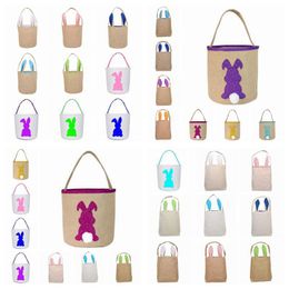 Spot new products Wholesale Easter Basket Festive Cute Bunny Ear Bucket Creative Candy Gift Bag Easters Rabbit Egg Tote Bags ZZ