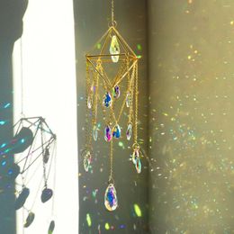 Garden Decorations Teardrop Suncatcher Hanging Crystal Wind Chimes For Window Home Decor Light Catcher Living Room Gift