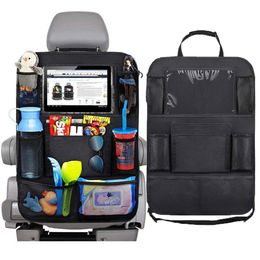 2pcs Car Seat Back Organiser 9 Storage Pockets with Touch Screen Tablet Holder Protector for Kids Children Accessories250Y