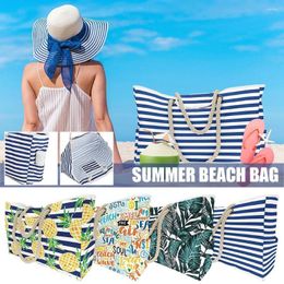 Storage Bags Summer Traveling Large Size Waterproof Beach Bag Outdoor Women Pool Shoulder Travel Tote L6V4