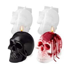 Cake Tools 3D Skull Candle Mould Decor Candl Mold DIY Silicon For Making Expoy Resin Molds Craft Casting Home 230731