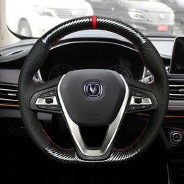 DIY Custom hand-stitched leather car steering wheel cover For Changan CS85 EADO DT cs75190m