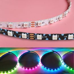 5V WS2812B 5050 RGB LED Pixel Felxible Strip Light Tape S Shape Bendable Individual Addressable Dream Colour Chasing IP20 Non Waterproof