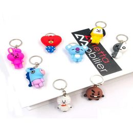 Keychains Lanyards Animal Dog Bunny 3D Kpop Keychain Sile Material Whole Promotion Gift Mti Styles7810943 Drop Delivery Fashion Acce Otfvj