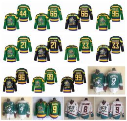 66 Gordon Bombay 96 Charlie Conway Mighty Duck Movie Hockey Jerseys 99 Adam Banks 44 Fulton Reed Dean Portman Teemu Selanne Paul Kariya Greg Goldberg Green