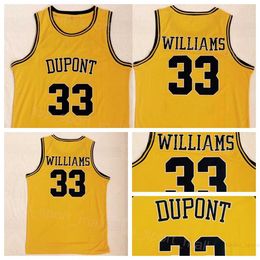 Dupont Jason Williams College Jerseys 33 Basketball High School Shirt All Stitched Team Color Yellow For Sport Fans Breathable Pure Cotton University Uniform NCAA