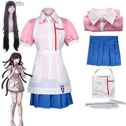 Anime Costumes Anime Danganronpa Cosplay Come Mikan Tsumiki Women Dress Maid Uniform Full Set Halloween Carnival ClothesL231101