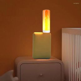 Luci notturne Luce d'atmosfera LED Fiamma Lampeggiante Candela Lampada da libro per Power Bank Camera da letto Decorazione Lampada da tavolo Notte