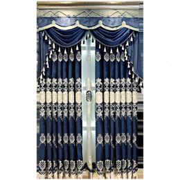 Curtain Home Window Embroidery Door European Luxury Ready Made Black Out 231101