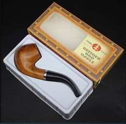 Smoking Pipes Wood grain color resin pipe 5528 men's iron pot gum wood pipe tobacco