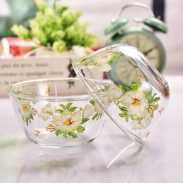 Bowls Korean Household Heatproof Microwave Oven Glass Bowl Noodle Soup Fruit Salad Rice Set