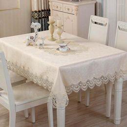 Table Cloth Battilo Rectangular Tablecloth Lace Coffee Tables Desk Cover For Dining Oil-proof Waterproof Wedding Home Room Decor