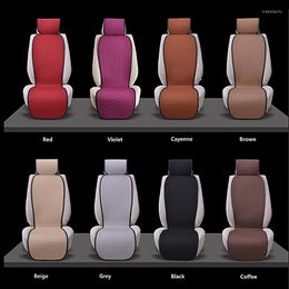 Car Seat Covers 1 Breathable Flax Cover In Four Seasons Cushion Protector High Quality Luxury Interior Suitable For Most Seats