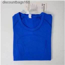 22 23 Yoga clothes Lu-088 Women T-Shirts Women's T-Shirt High-Elastic Breathable Running Top Quick Drying Seamless Short Sleeve Sport-Cycling Gym Wear lu goodGh6