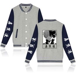 Men's Hoodies & Sweatshirts So Todoroki Spring O-Neck Letter Pattern Print Baseball Shirt Comfortable Streetwear Harajuku Couple Jacket Tops