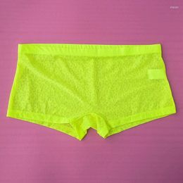 Underpants Men's Fashion Funny Lingerie One-piece Light Transparent Sexy Underwear Boxers Shorts Sissy Comfortable Sweat-absorbing