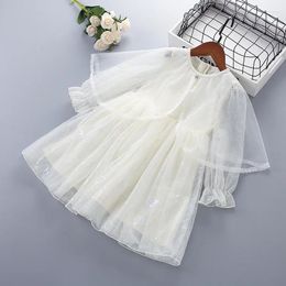 Girl Dresses Summer Kids Girls Tulle Dress Baby Glitter Star Sequins Dreamy Princess Spring For 3-8 Years