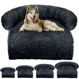 kennels pens Drop Pet Dog Bed Sofa For Dog Pet Bed Warm Nest Washable Soft Furniture Protector Mat Cat Blanket Large Dogs Sofa Bed 231101