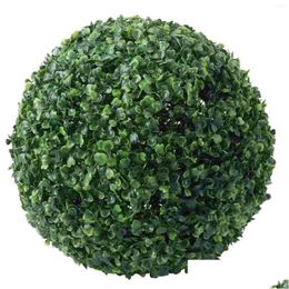 Decorative Flowers Wreaths Decorative Flowers Topiary Artificial Boxwood Hanging Faux Outdoor Ornament Simated Fake Decor Greenery C Dhv10