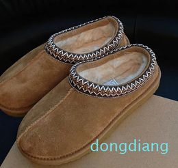 Designer Ultra Mini Platform Boot Woman Slides Snow Boots Thick Bottom Real Leather Warm Fluffy Booties