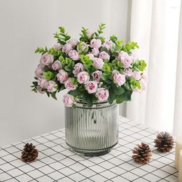 Decorative Flowers Artificial Fake Bouquet For Home Wedding Decoration Diy Party Church Decor Farmhouse Indoor Outdoor