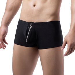 Underpants Men Boxer Shorts Panties Zipper Crotchless Boxershorts Trunks Breathable Slip Homme Underwear Ropa Interior Hombre