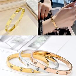 18cm Gold Bracelet Diamond Bracelets Designer Bangle Braclets For Man Armband Bangles Mens Braclet