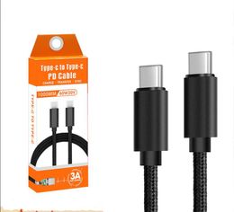 Nylon Braided Type c To c cable 60w PD Typec Cable 3a Fast Charging Cable for 15 samsung