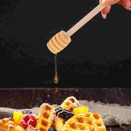 Spoons 12 Pcs Coffee Stir Sticks Kitchen Honey Dipper Stirrers Wood Mixing Pot Rods Wooden Dippers