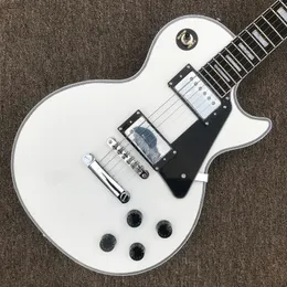 Custom shop, Made in China, High Quality Electric Guitar, white guitar, Chrome Hardware, Rosewood Fingerboard, free delivery