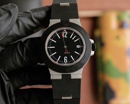 Fashion Designer Stainless Steel Case Top Mens Watch Face 40mm Men Women with Automatic Mechanical Movement Rubber Strap Wristwatches for Christmas Gift No Box